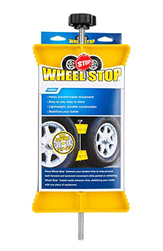 Camco Large Rv Wheel Stop | Fits 26 To 30-Inch Diameter Tires And Tire Spacing From 3 ½ To 5 ½-Inches | Yellow (44622) #TOP4