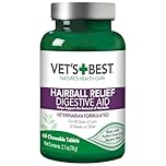 Vet’s Best Cat Hairball Relief Digestive Aid | Vet Formulated Hairball Support Remedy | Classic Chicken Flavor | 60 Chewable Tablets
