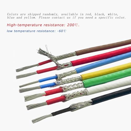 Cable blindado unipolar resistente a alta temperatura para alimentación y señal de 15ft 3