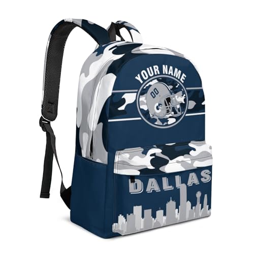Custom Dallas Backpack Large Capacity Personalized Name Number Laptop Bag 17Inch Bookbag Fan Gift for Boy Girl Men Women2