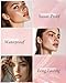 XICZH Face Glitter, Rose Gold Temporary Face Tattoos, Face Makeup Patches for Women Girls, Country Concerts Singer Festival Rave Accessories (Rose Gold - 10 pcs)