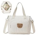Große Wickeltasche mit Bärenmuster, große Wickeltasche mit verstellbarem Schultergurt, für Schule, Krankenhaus, , Park, Einkaufen, Picknick, Camping, Reisen, Arbeit, Fitnessstudio