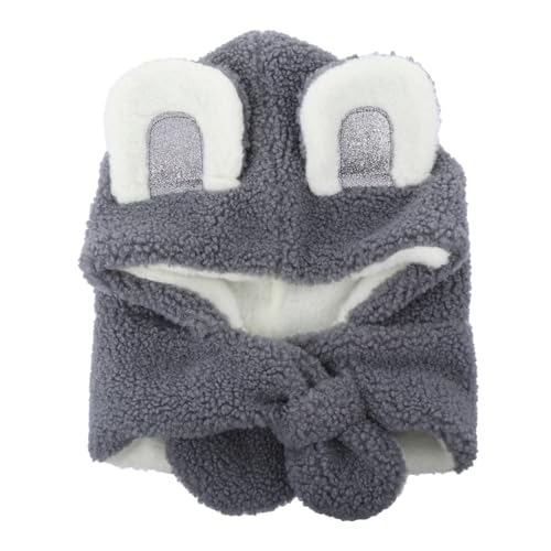 ERINGOGO 1pc Boys and Girls Winter Plush Neck Warmer Scarf Adorable Thicken Loop Shawl for Boys and Girls Soft Plush for Outdoor Activities and Christmas Gifting Deep Gray