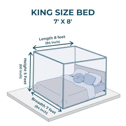 Image of Mosquito Net for King Size Bed - Foldable Square Mosquito Net Double Bed | Mosquito Net for Queen Size Bed | Floral Printed with Base Cloth Mosquitoes Net Sukun Wali Neend (6.5 x 6.5ft, Yellow)