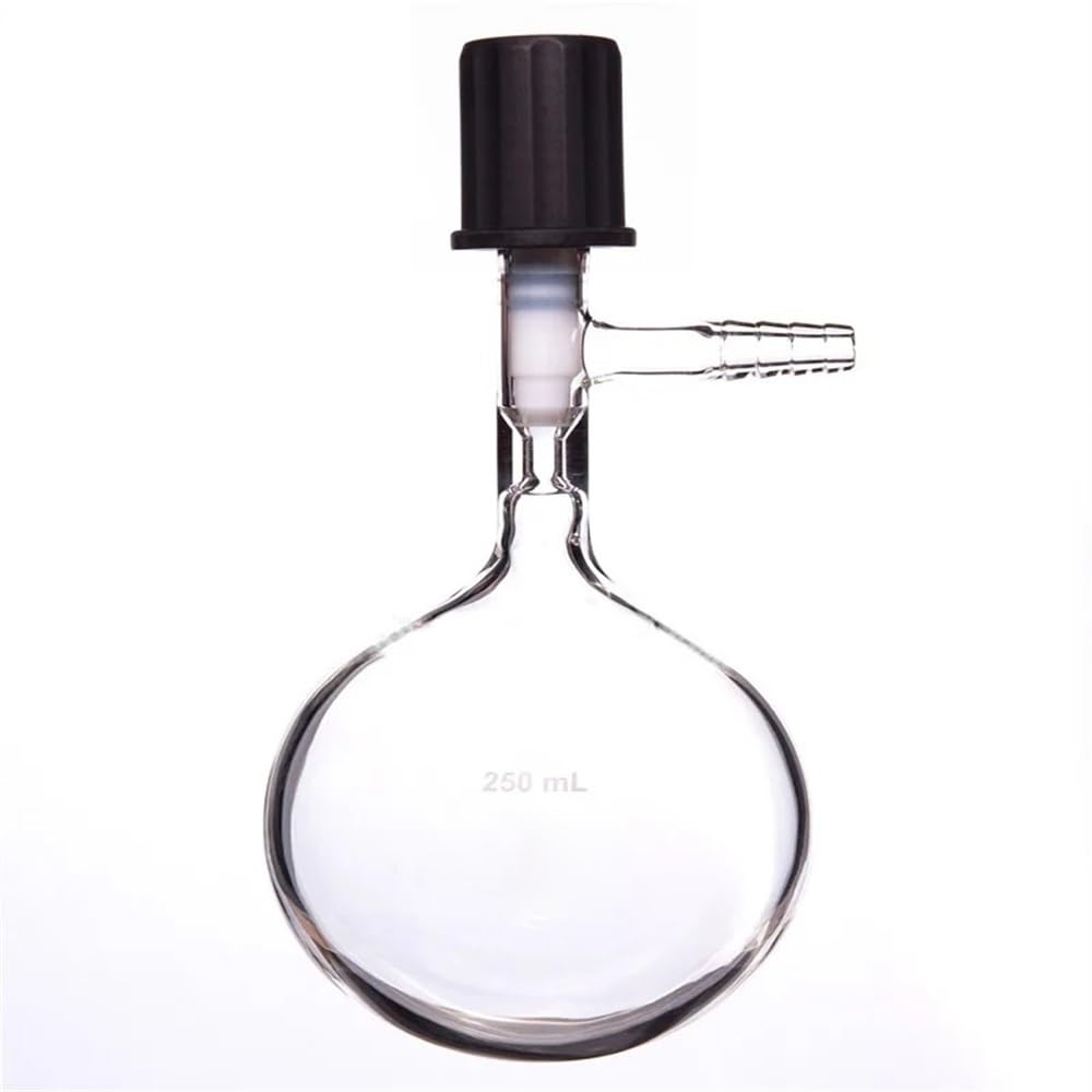 Attrezzature e forniture di laboratorio Valvola for alto vuoto a parete spessa sferica in vetro borosilicato F49 PTFE