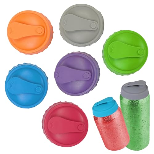 6 Piezas Tapa De Lata De Bebida De Silicona, Reutilizables Soda Tapa Para Latas, Tapa Para Latas De Refresco,Tapas Para Latas De Soda Para Cenas Al Aire Libre, Fiestas, Pesca, Eventos Deportivos.