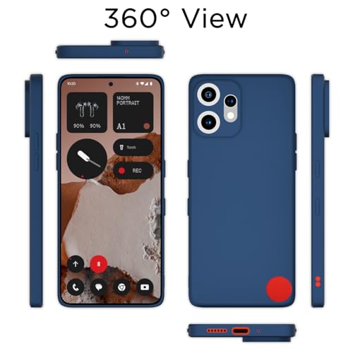 Image of Outlouders Back Cover for CMF by Nothing Phone 2 Pro 5G | Camera Protection | Durable Soft Matte Silicone Bumper Case (Blue)