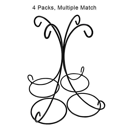 Daskfire Ornament Display Stand, Air Plants Holder, Planter Terrariums Hanger, Black Iron Wire Hanging Hook For Glass Crystal Witch Ball, Easter Christmas Decoration, Home Party Decor, Art Craft Fair #TOP3