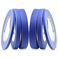 BOMEI PACK 6Pack Blue Painters Masking Tape, 1/4” 1/2” 3/4” X 60yds Multi Size Painting Paper Tape, Clean Removal with No Residue