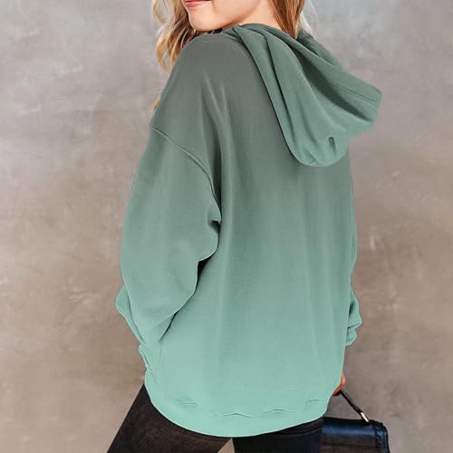 DDAPJ pyju Hoodies for Girls Trendy Preppy Oversized Sweatshirts Kids Cute Long Sleeve Tops Gradient Pullover with Pocket3