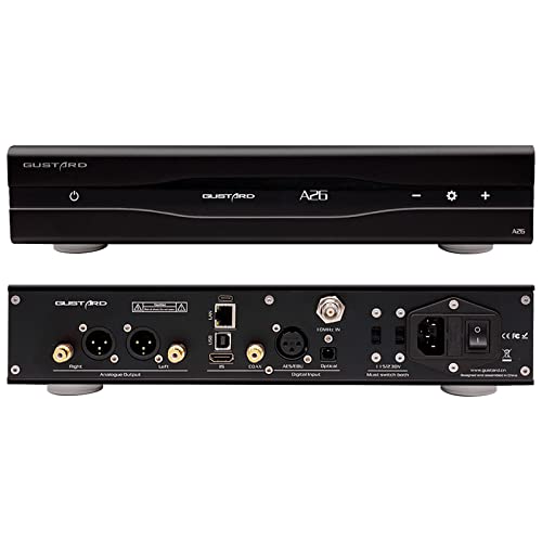 Image of Gustard A26 DAC MQA Dual AK4499EX AK4191 with Streamer /Renderer XMOS DSD512 PCM768K MQA384K IIS Balanced Audio Decoder(Black)
