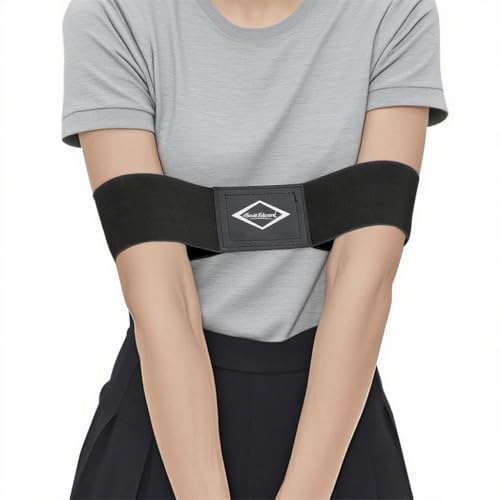 Scott Edward Pro Golf Swing Training Aid,Solid color,Fashionable and Simple,Swing Correcting Arm Band Correct Training Swing Gesture Alignment Practice Tool for Golf Beginners,Female,Girl,Woman(Black)