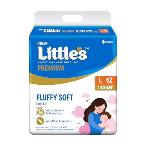 Little's Premium Baby Diapers L Size (Large) Pants Style | 9-14 k...