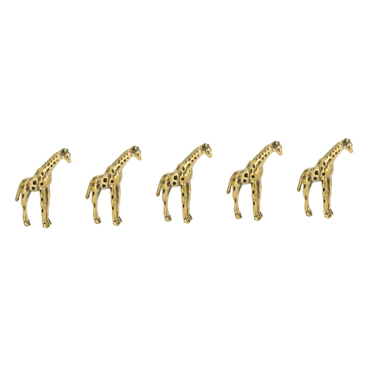 Sculpture Girafe En Laiton — 23 Cm, Déco Africaine élégante