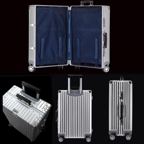 Aluminium Suitcase Large Silver Suitcase Cabin Suitcase Hand Luggage Suitcase with Spinner Wheels TSA Combination Lock,Gold,20in2