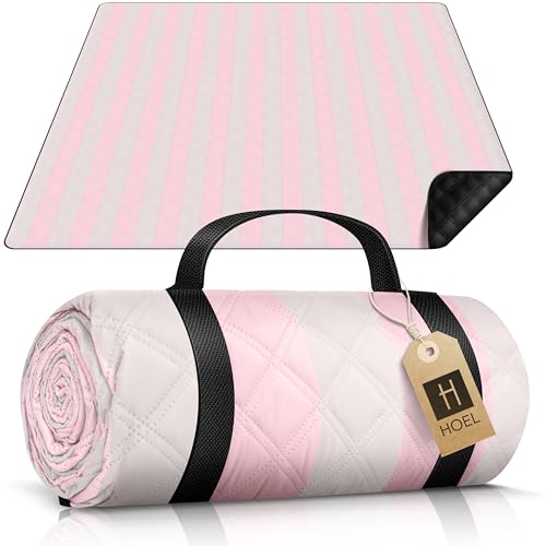 HOEL Manta Picnic Impermeable 200 x 200 cm - Esterilla Acolchada Playa - Mantel Picnic Blanket Plegable - Beach Mat Aislante