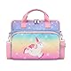 TiMOVO Tablet Tasche Mit Schultergurt 12,5 Zoll für Kinder, Portable Hülle, Universal Etui Organizer für Fire Tablet, Kindle, iPad - Glänzendes Einhorn