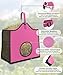 Gydoty Hay Feeder for Goats and Horses - Slow Feed Design, Heavy Duty Hanging Hay Bag for Barn, Trailer & Paddock, Easy to Hang & Clean(2pcs, Pink)