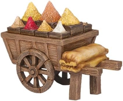 Fontanini by Roman 5" Scale Spice Cart Accessory – Hand-Painted Nativity Village Figurine