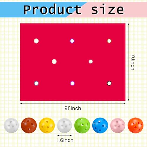 Kathfly Red Hole Tarp Team Building Game 98 x 70 Inch Learning Fun Team Building Games for Work with 8 Pcs Team Building Ball for Teamwork Group by Kathfly - Image 2