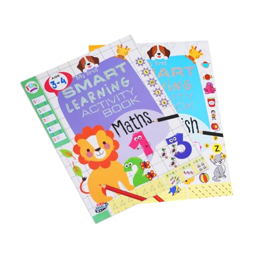 First Jiggle: Early Learners Smart Learning English & Math Activity Book Combo for Kids | 64 Pages Each | Fun Educational Workbook for 3-5 Year Olds | Develops Creativity & Foundational Learning