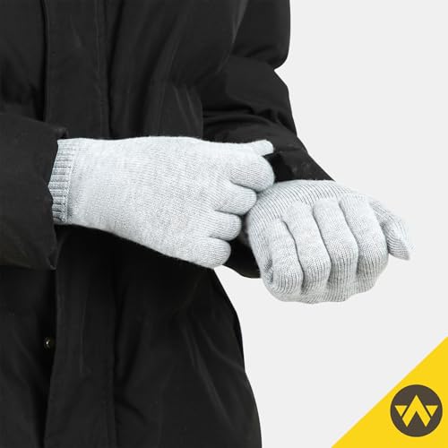 wander gloves for men womens lightweight merino wool touchscreen thermal knit running winter glove liners