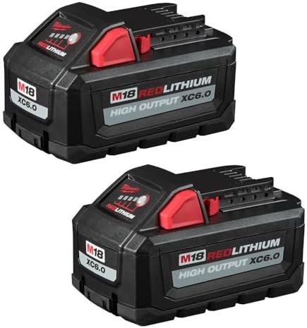 Milwaukee M18 REDLITHIUM HIGH Output XC 6.0Ah Battery Pack (2pk)