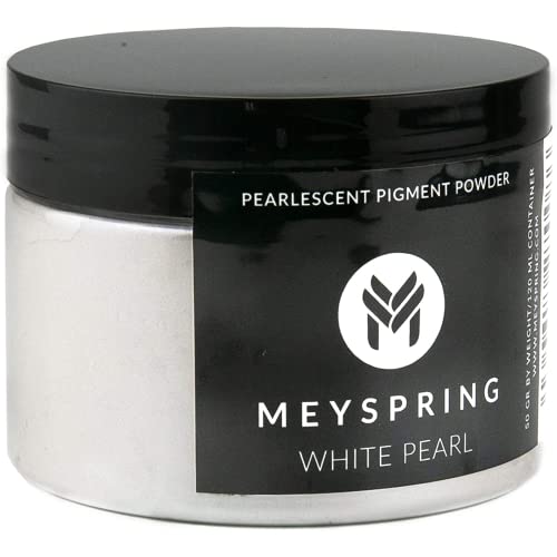 MEYSPRING White Pearl Mica Powder - 50g - White Resin Art Pigment...