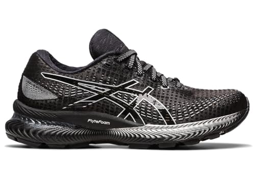 ASICS Women's Gel-SAIUN Running Shoes, 6, Black/Pure Silver