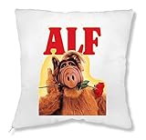  ShutUp Alf with Red Rose In The Mouth Kissen