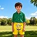 Boys Girls Swim Trunks Kids Funny Expression Print Beach Shorts Summer Novelty Face Board Shorts with Pockets Yellow