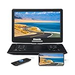 GOnavidio 18" Portable DVD Player with 16" Large Screen, Inbuilt 5H Rechargeable Battery, 1600x900 High Resolution, Support HDMI Input, Sync Screen, USB/TF, MP4/MKV, Last Memory, Region Free