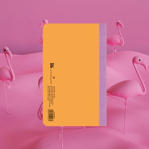 Image of flexbook Smartbook Notebook Ruled Orange | Medium | 13x21cm - A5 (Minus) | 160 pages | 70gsm Fabriano Ivory Paper | Colorful Eco Paper Cover | with Purple linen spine