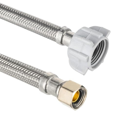 image for 2-Pack EFIELD 12-inch Toilet Water Supply Connector Line Braided Stain