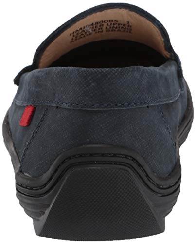 MARC JOSEPH NEW YORK Mocassim infantil unissex, Jeans azul perfurado/solado preto, 1 Little Kid