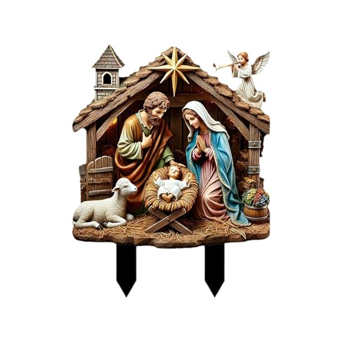 dewdat Metall Weihnachtskrippe Für Den Außenbereich,Weihnachts Acryl...