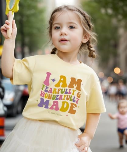 IAM A Child of God Christian Shirts for Kids Toddler Jesus Religious Tee Tops Bible Verse Clothes 2-7 Years2