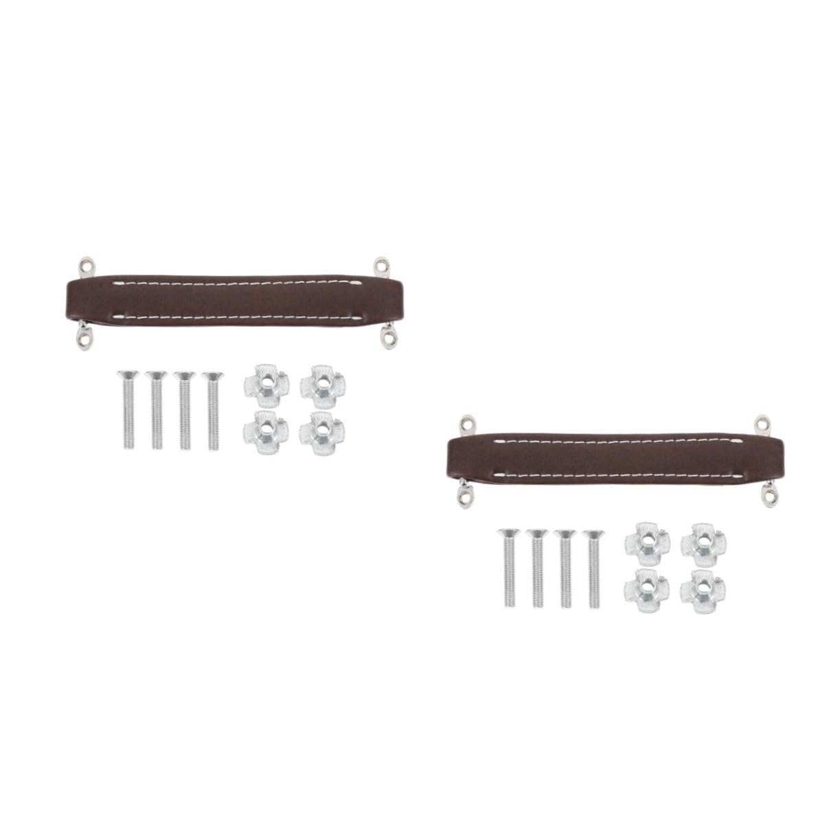 Angoily 2pcs Delicate Coffee Subwoofer Handle Audio Pull Handle for Speaker and Musical Instrument Boxes Easy Installation Smooth Finish Versatile Use