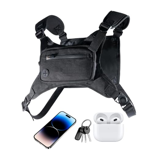 Mochera de pecho deportiva con chaleco portateléfono para ciclismo, moto y senderismo en exterior