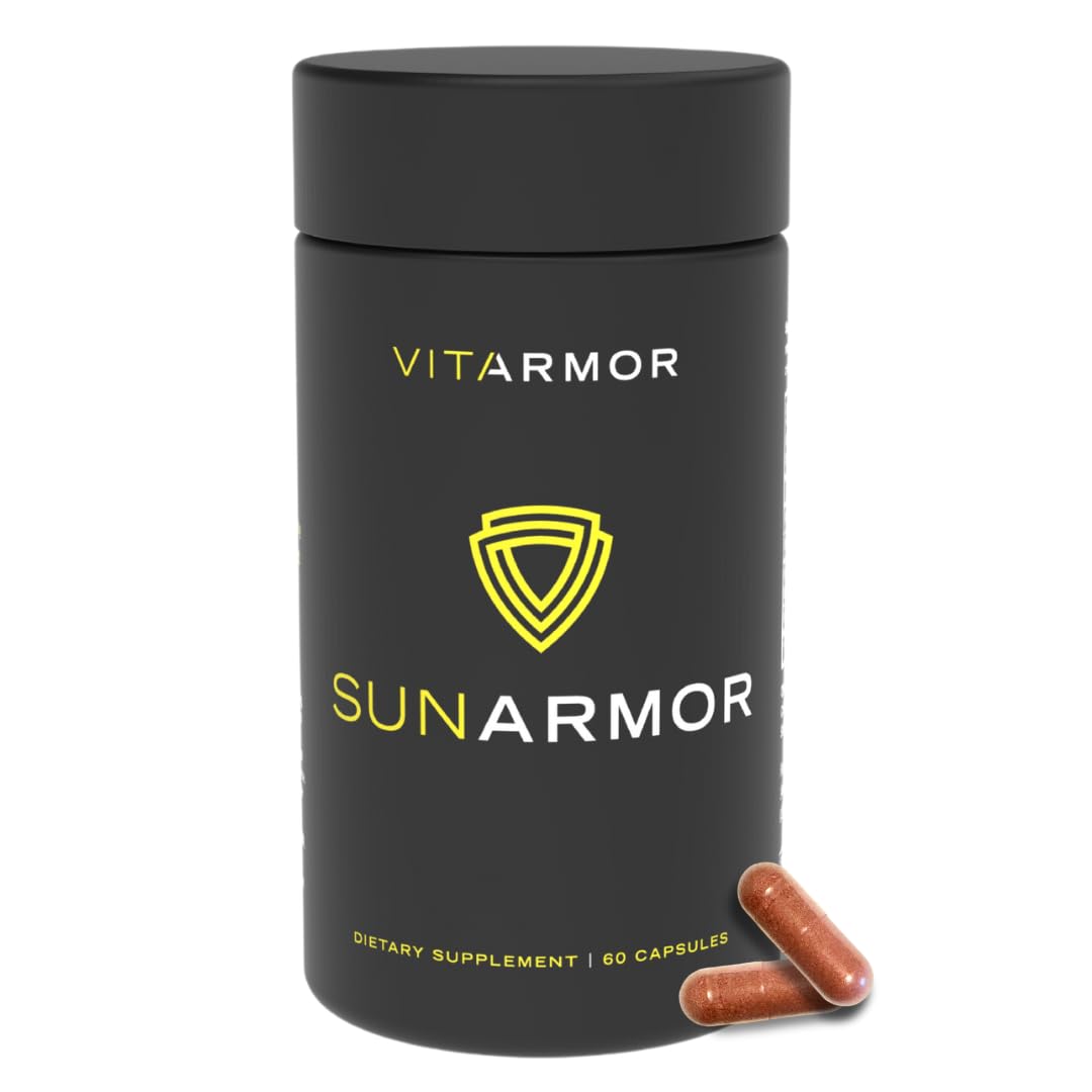 VitaArmor SunArmor, Dietary Supplement with Polypodium Fights The Signs of Photoaging, Use with Sunscreen, Dermatologist Developed, 60 Capsules