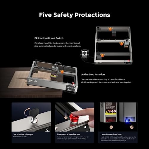 Creality Gravador a laser, cortador a laser de 40 W com assistência de ar, máquina de gravação a las