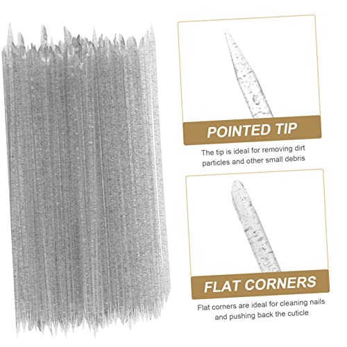 Hemoton 100Pcs Nail Art Aids Plástico Preto Cristal Multicolorido