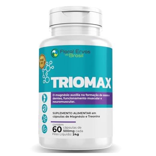 Triomax 60 Cáps. Magnésio Treonato Dimalato Cloreto Quelato