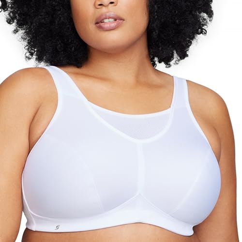 Hirolan Frauen Sport BH Ohne Stahlring üBerkreuzte RüCkenverstellung Yoga-Lauf-BH Klassische Frauen Bequem BH Starker Halt Bustier Push Up Bra Top Bra FüR Fitness Joggen Yoga Training 4 Glamorise Damen Glamorise Damen Halt gebender, bügelloser Sport-Bustier für große Größen Nr. 1066 Sport-BH,,per pack Weiß (Weiss 110),75H(Herstellergröße: 75 H)
