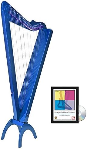 33 String Acoustic/Electric Grand Harpsicle Harp - Blue