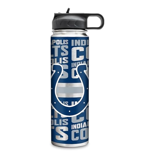 Rico Industries NFL Football Indianapolis Colts 22oz Stainless Steel Tumbler with Lid - Great For Coffee, Tea, Water or Cocktails