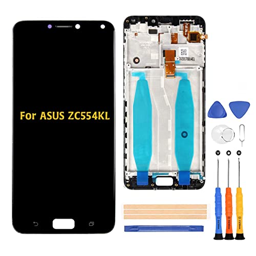 A-MIND for Asus ZenFone 4 Max ZC554KL X001D �t���p�l�� ��ʌ����C���p �^�b�`�p�l���Z�b�g 5.5 �C���` ��p�t���p�l�� �^�b�`�p�l���f�W�^�C�U�[ �t���[���t�� �k�b�c�X�N���[�� ������ʌ����C���p�L�b�g ����