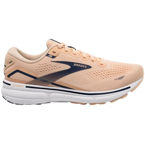 Brooks Damen Ghost 15 Sneaker, Apricot Estate Blue White, 39 EU