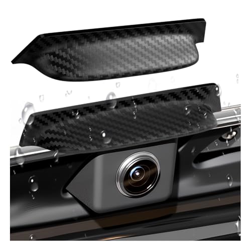 2PCS Carbon Fiber Backup Camera Rain Shield,Backup Camera for Car Anti-Rain Cover,Non-Destructive Adhesion Waterproof Cover for Reverse Cameras as Car Modification Accessories (Style 1)