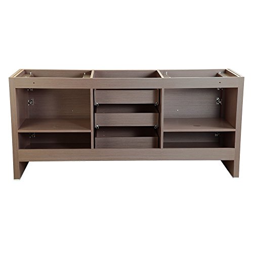 Fresca Allier 72" Gray Oak Modern Double Sink Bathroom Cabinet #TOP3